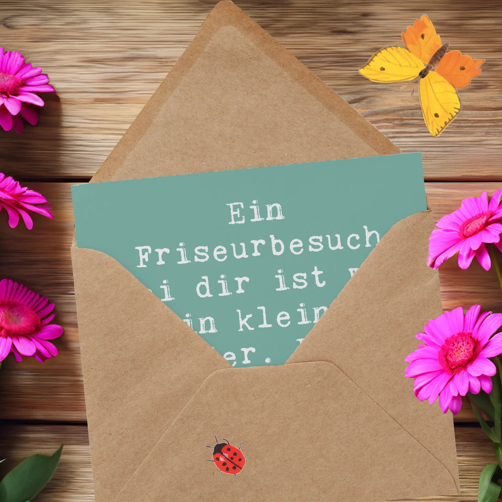 Deluxe Karte Ein Friseurbesuch bei dir ist wie ein kleines Wunder. Danke für deine hervorragende Arbeit! Karte, Grußkarte, Klappkarte, Einladungskarte, Glückwunschkarte, Hochzeitskarte, Geburtstagskarte, Hochwertige Grußkarte, Hochwertige Klappkarte