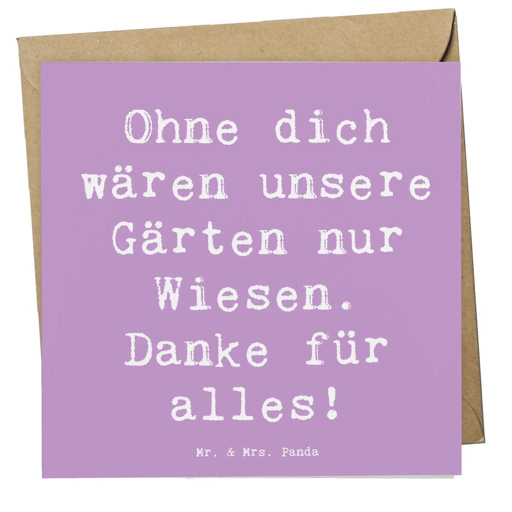 Deluxe Karte Ohne dich wären unsere Gärten nur Wiesen. Danke für alles! Karte, Grußkarte, Klappkarte, Einladungskarte, Glückwunschkarte, Hochzeitskarte, Geburtstagskarte, Hochwertige Grußkarte, Hochwertige Klappkarte