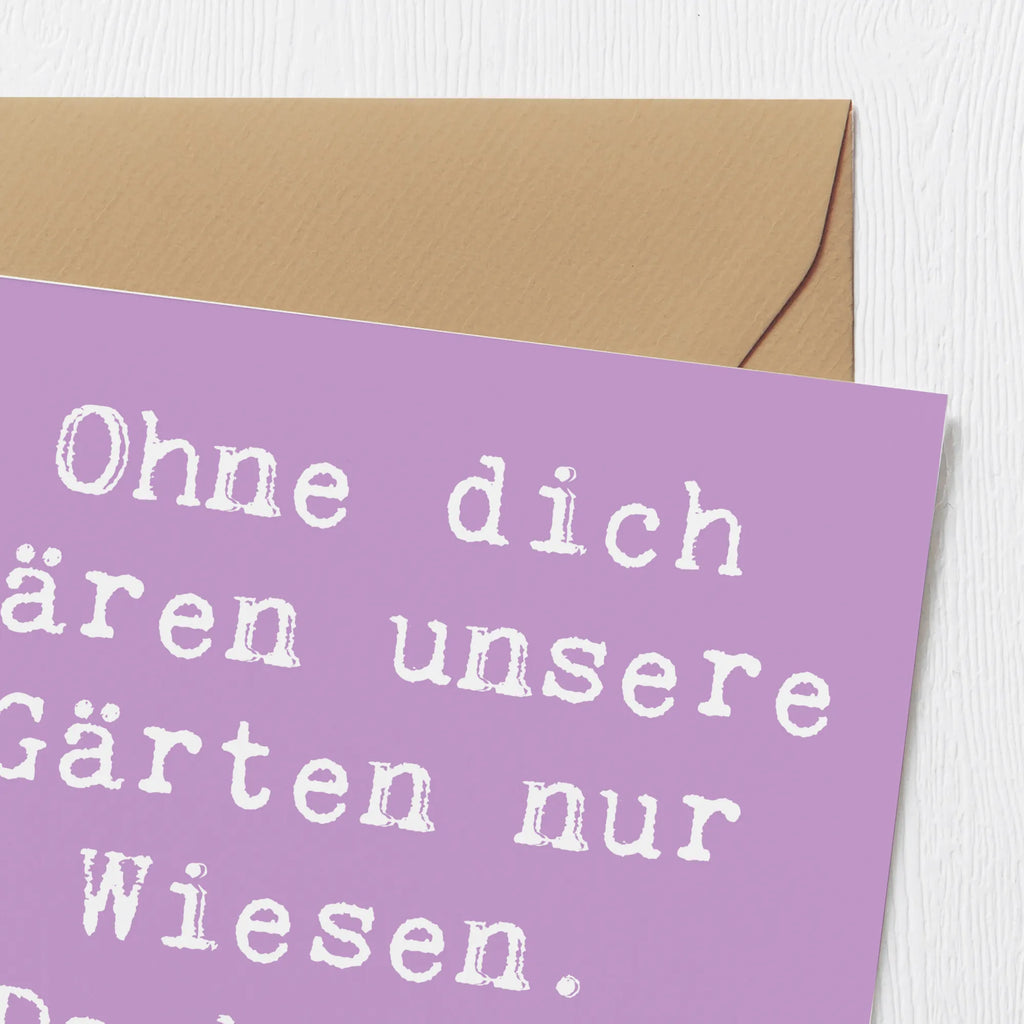 Deluxe Karte Ohne dich wären unsere Gärten nur Wiesen. Danke für alles! Karte, Grußkarte, Klappkarte, Einladungskarte, Glückwunschkarte, Hochzeitskarte, Geburtstagskarte, Hochwertige Grußkarte, Hochwertige Klappkarte