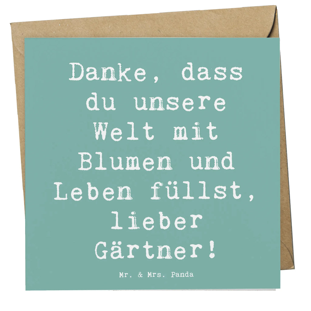 Deluxe Karte Spruch Gärtner Dankeschön Karte, Grußkarte, Klappkarte, Einladungskarte, Glückwunschkarte, Hochzeitskarte, Geburtstagskarte, Hochwertige Grußkarte, Hochwertige Klappkarte