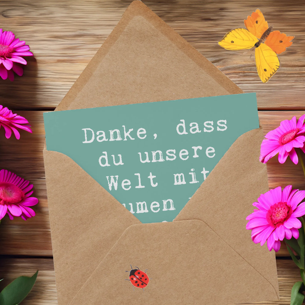 Deluxe Karte Spruch Gärtner Dankeschön Karte, Grußkarte, Klappkarte, Einladungskarte, Glückwunschkarte, Hochzeitskarte, Geburtstagskarte, Hochwertige Grußkarte, Hochwertige Klappkarte