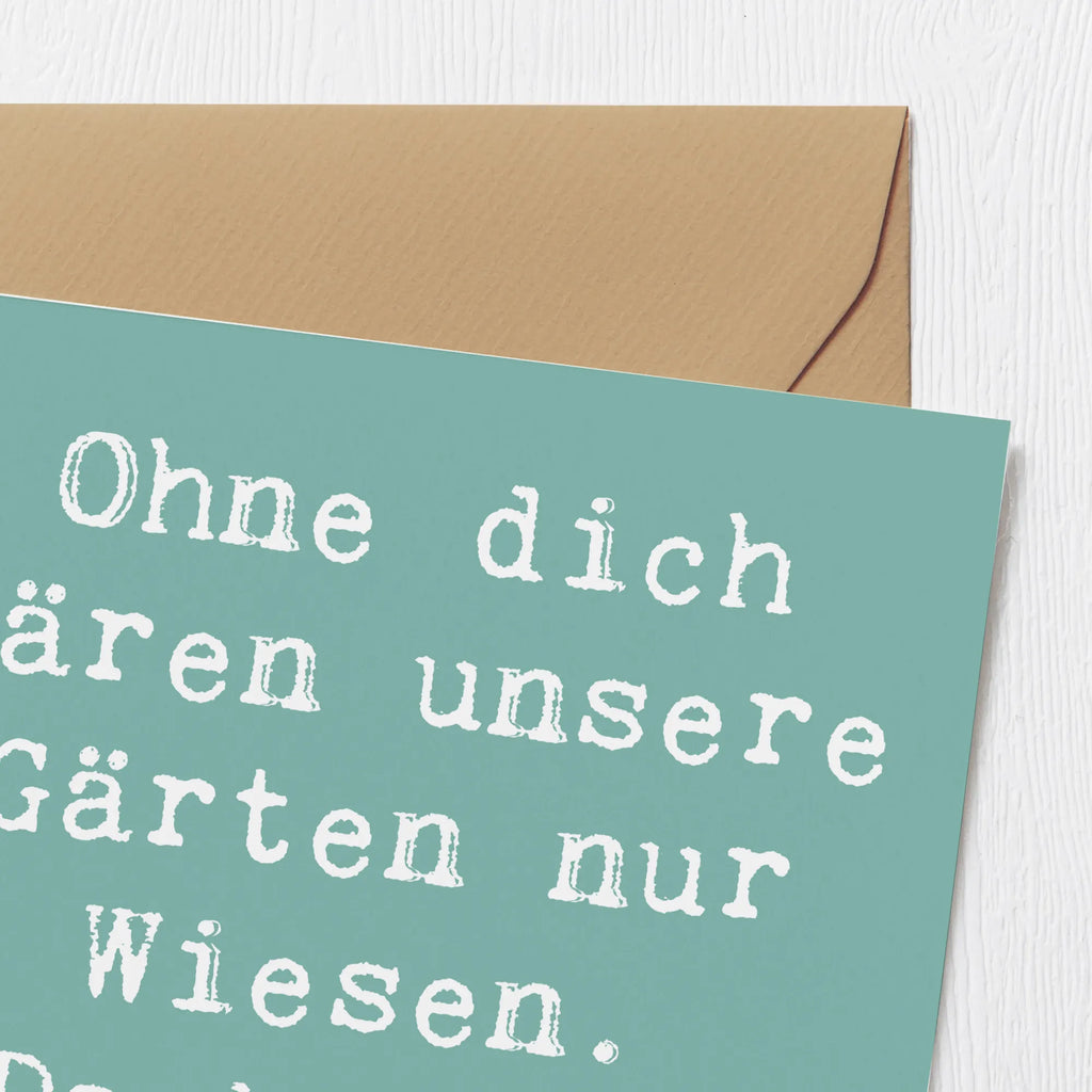 Deluxe Karte Ohne dich wären unsere Gärten nur Wiesen. Danke für alles! Karte, Grußkarte, Klappkarte, Einladungskarte, Glückwunschkarte, Hochzeitskarte, Geburtstagskarte, Hochwertige Grußkarte, Hochwertige Klappkarte