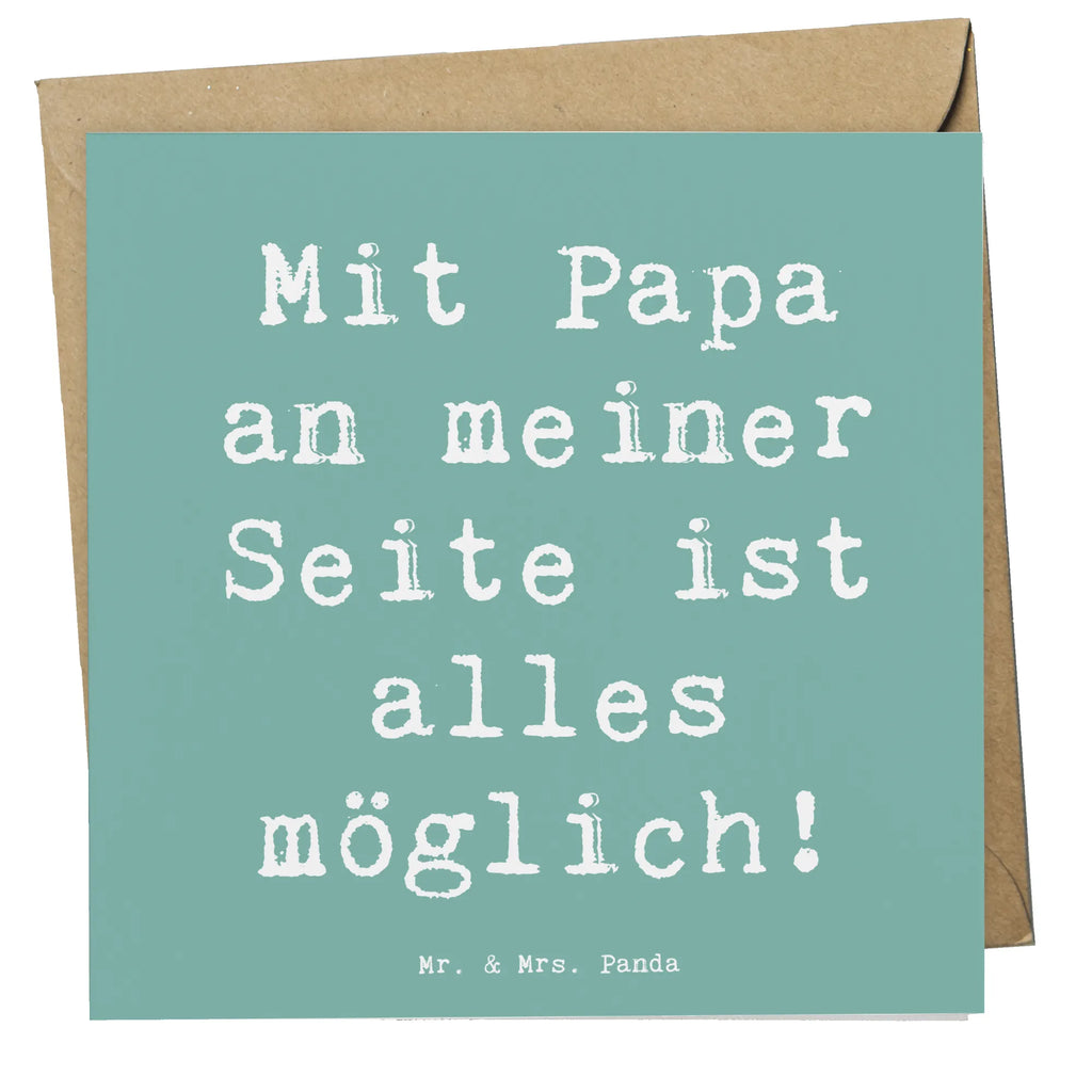 Deluxe Karte Spruch Papa Möglichmacher Karte, Grußkarte, Klappkarte, Einladungskarte, Glückwunschkarte, Hochzeitskarte, Geburtstagskarte, Hochwertige Grußkarte, Hochwertige Klappkarte