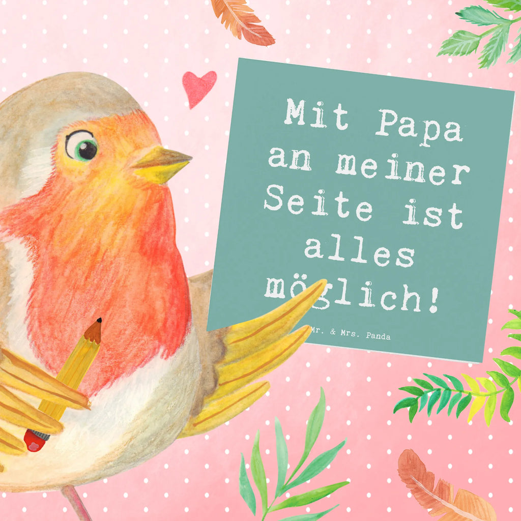 Deluxe Karte Spruch Papa Möglichmacher Karte, Grußkarte, Klappkarte, Einladungskarte, Glückwunschkarte, Hochzeitskarte, Geburtstagskarte, Hochwertige Grußkarte, Hochwertige Klappkarte