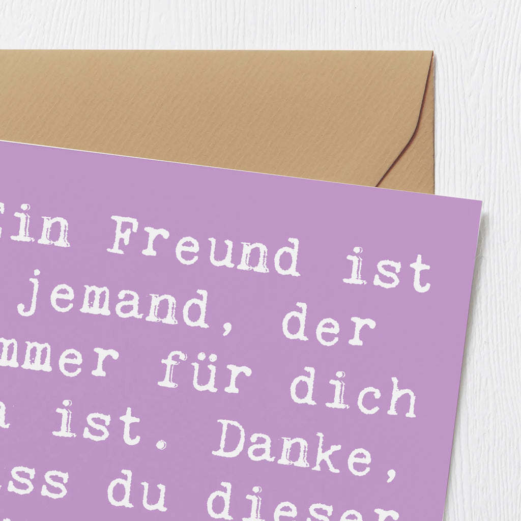 Deluxe Karte Spruch Freund fürs Leben Karte, Grußkarte, Klappkarte, Einladungskarte, Glückwunschkarte, Hochzeitskarte, Geburtstagskarte, Hochwertige Grußkarte, Hochwertige Klappkarte