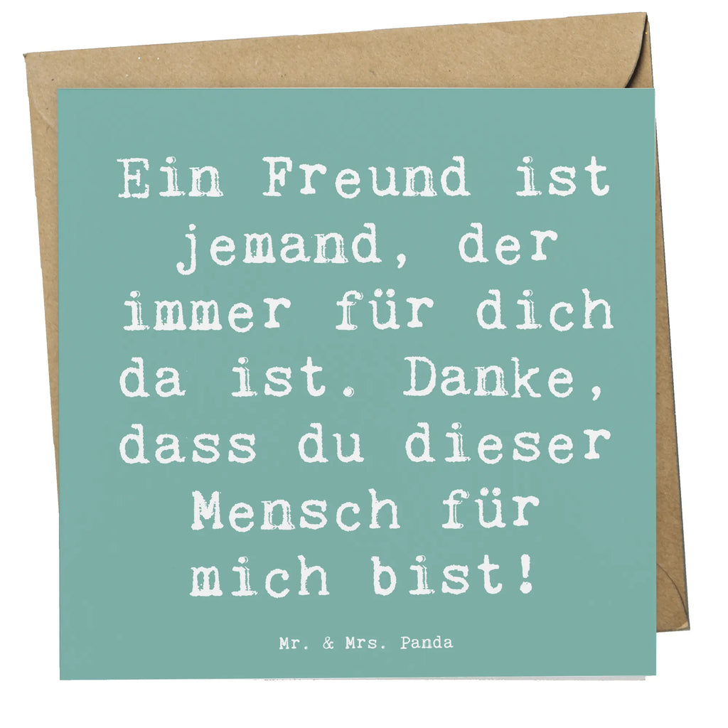 Deluxe Karte Spruch Freund fürs Leben Karte, Grußkarte, Klappkarte, Einladungskarte, Glückwunschkarte, Hochzeitskarte, Geburtstagskarte, Hochwertige Grußkarte, Hochwertige Klappkarte