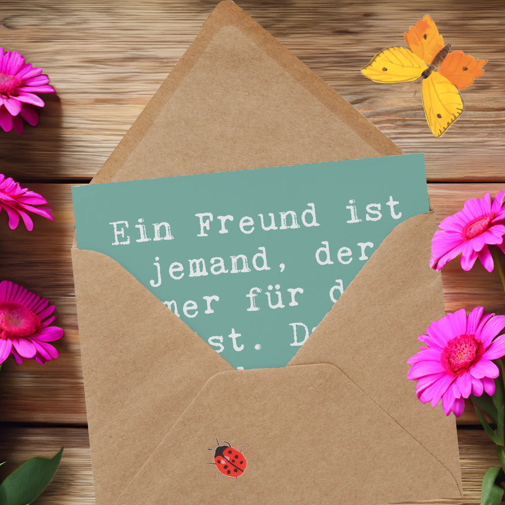 Deluxe Karte Spruch Freund fürs Leben Karte, Grußkarte, Klappkarte, Einladungskarte, Glückwunschkarte, Hochzeitskarte, Geburtstagskarte, Hochwertige Grußkarte, Hochwertige Klappkarte