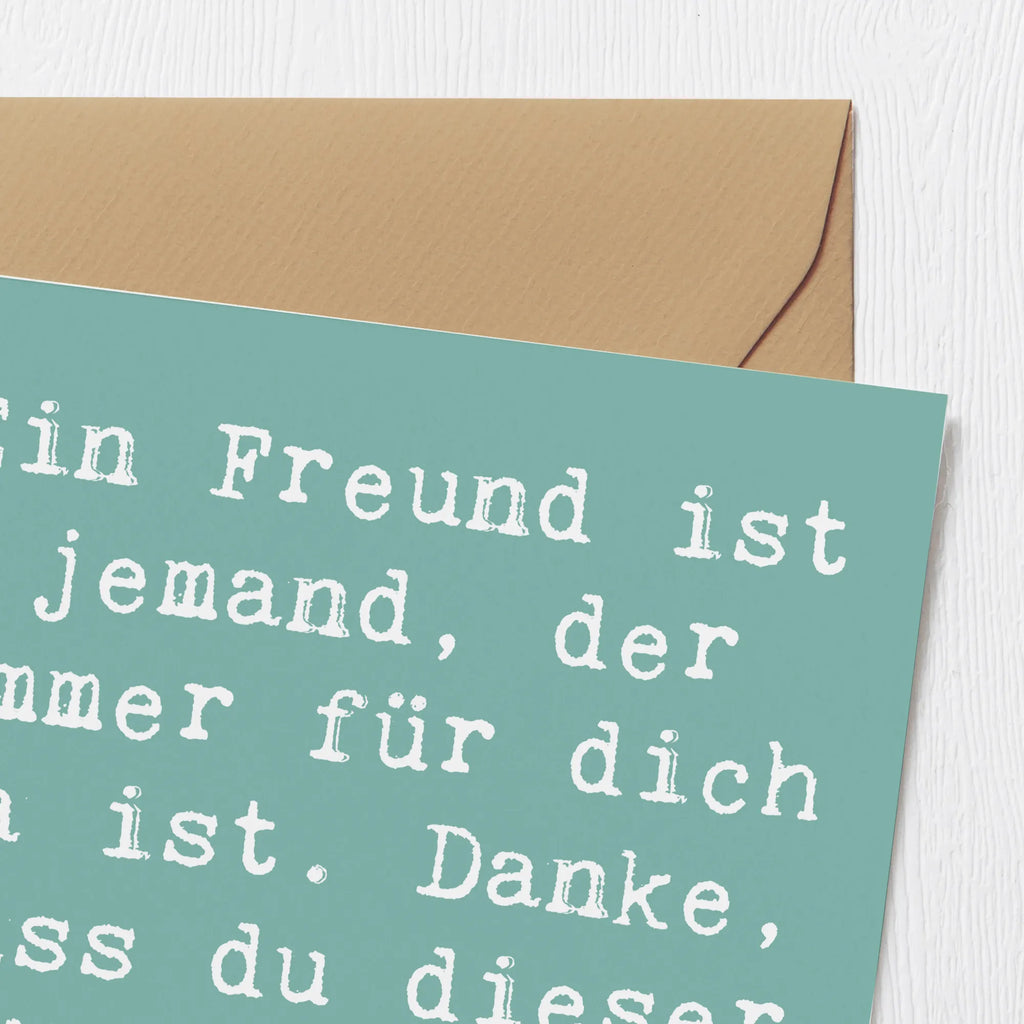 Deluxe Karte Spruch Freund fürs Leben Karte, Grußkarte, Klappkarte, Einladungskarte, Glückwunschkarte, Hochzeitskarte, Geburtstagskarte, Hochwertige Grußkarte, Hochwertige Klappkarte