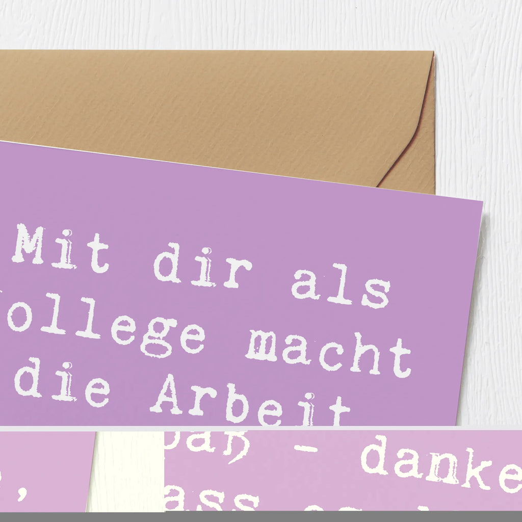 Deluxe Karte Spruch Kollege Freude Karte, Grußkarte, Klappkarte, Einladungskarte, Glückwunschkarte, Hochzeitskarte, Geburtstagskarte, Hochwertige Grußkarte, Hochwertige Klappkarte