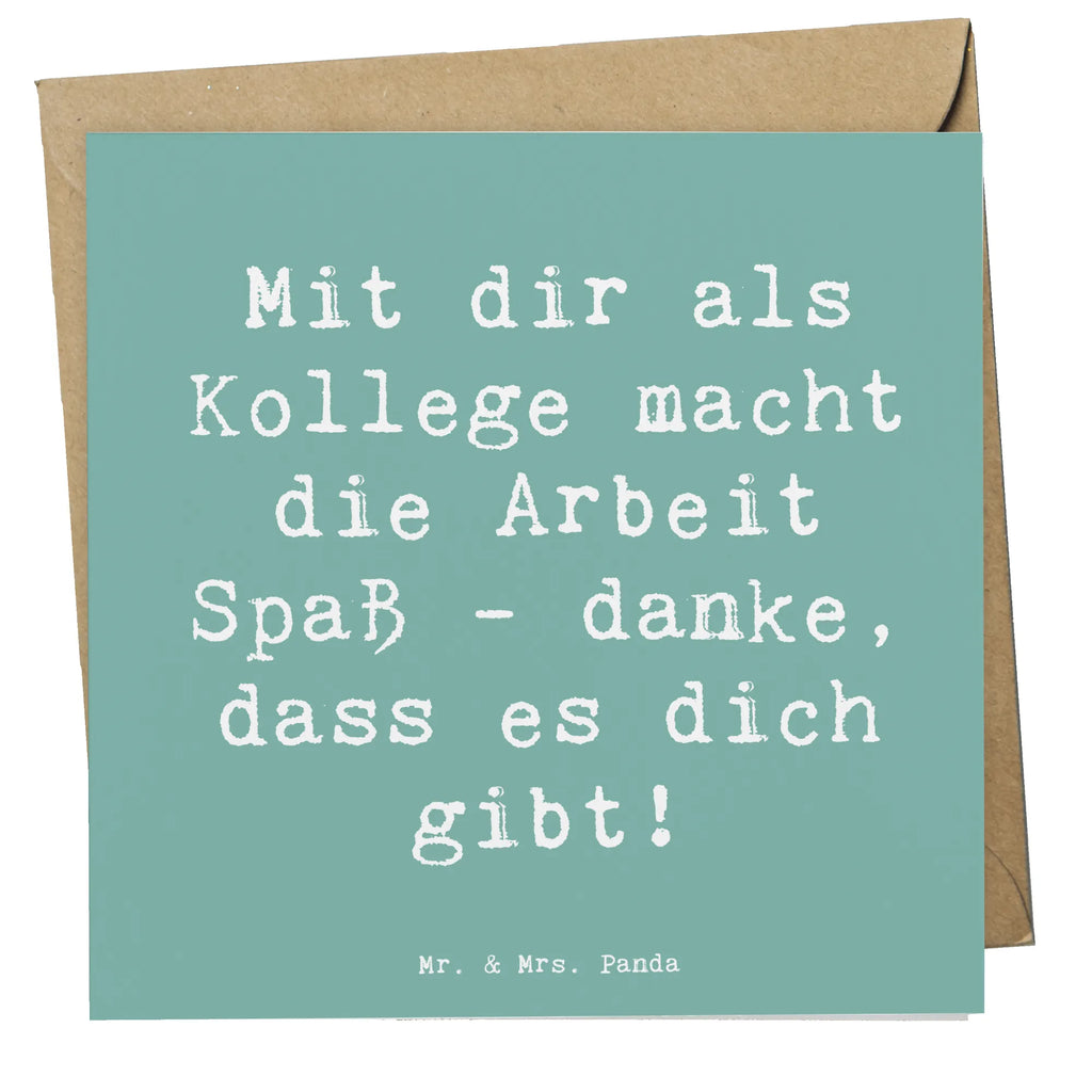 Deluxe Karte Spruch Kollege Freude Karte, Grußkarte, Klappkarte, Einladungskarte, Glückwunschkarte, Hochzeitskarte, Geburtstagskarte, Hochwertige Grußkarte, Hochwertige Klappkarte