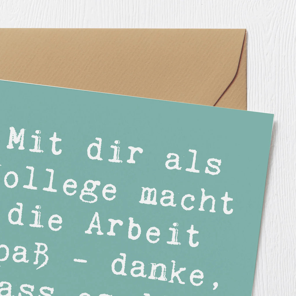 Deluxe Karte Spruch Kollege Freude Karte, Grußkarte, Klappkarte, Einladungskarte, Glückwunschkarte, Hochzeitskarte, Geburtstagskarte, Hochwertige Grußkarte, Hochwertige Klappkarte