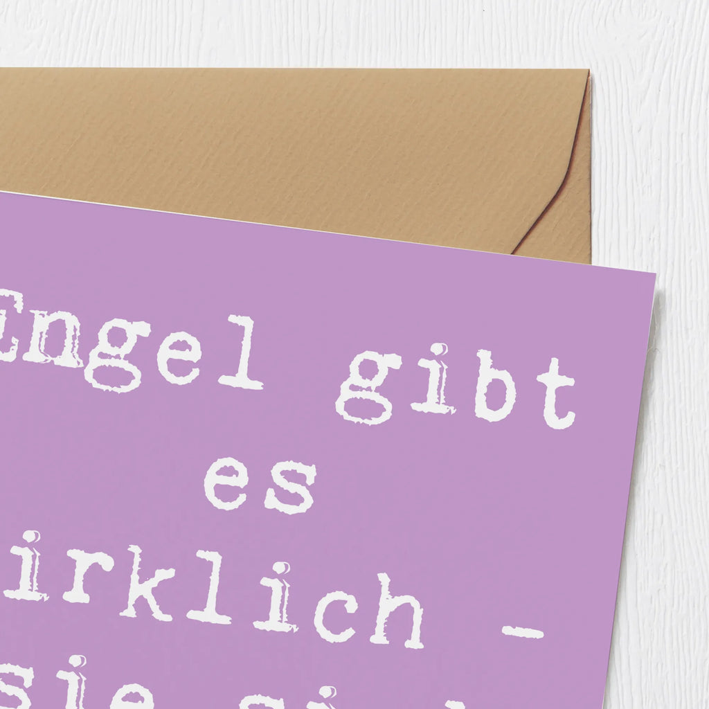 Deluxe Karte Spruch Hebamme Engel Karte, Grußkarte, Klappkarte, Einladungskarte, Glückwunschkarte, Hochzeitskarte, Geburtstagskarte, Hochwertige Grußkarte, Hochwertige Klappkarte