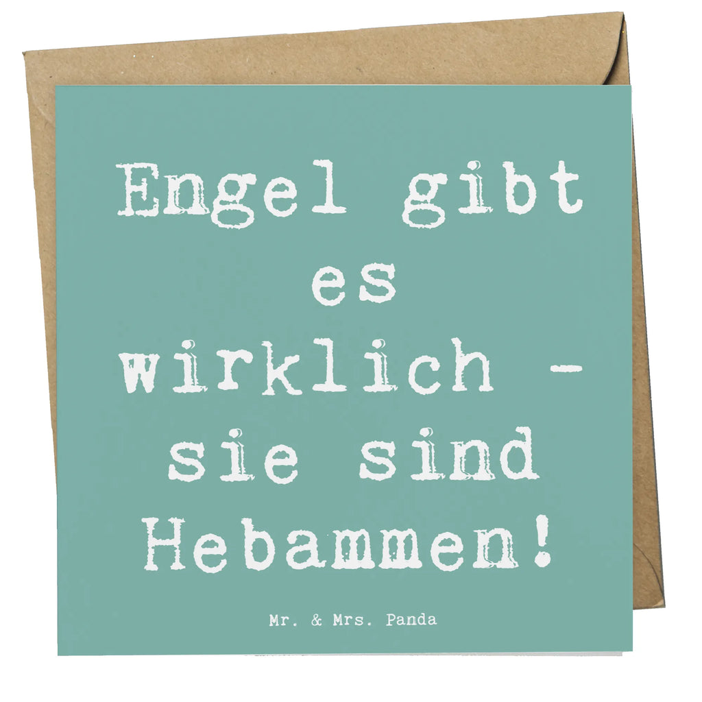 Deluxe Karte Spruch Hebamme Engel Karte, Grußkarte, Klappkarte, Einladungskarte, Glückwunschkarte, Hochzeitskarte, Geburtstagskarte, Hochwertige Grußkarte, Hochwertige Klappkarte