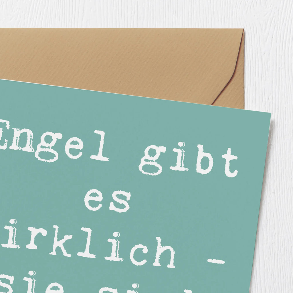 Deluxe Karte Spruch Hebamme Engel Karte, Grußkarte, Klappkarte, Einladungskarte, Glückwunschkarte, Hochzeitskarte, Geburtstagskarte, Hochwertige Grußkarte, Hochwertige Klappkarte