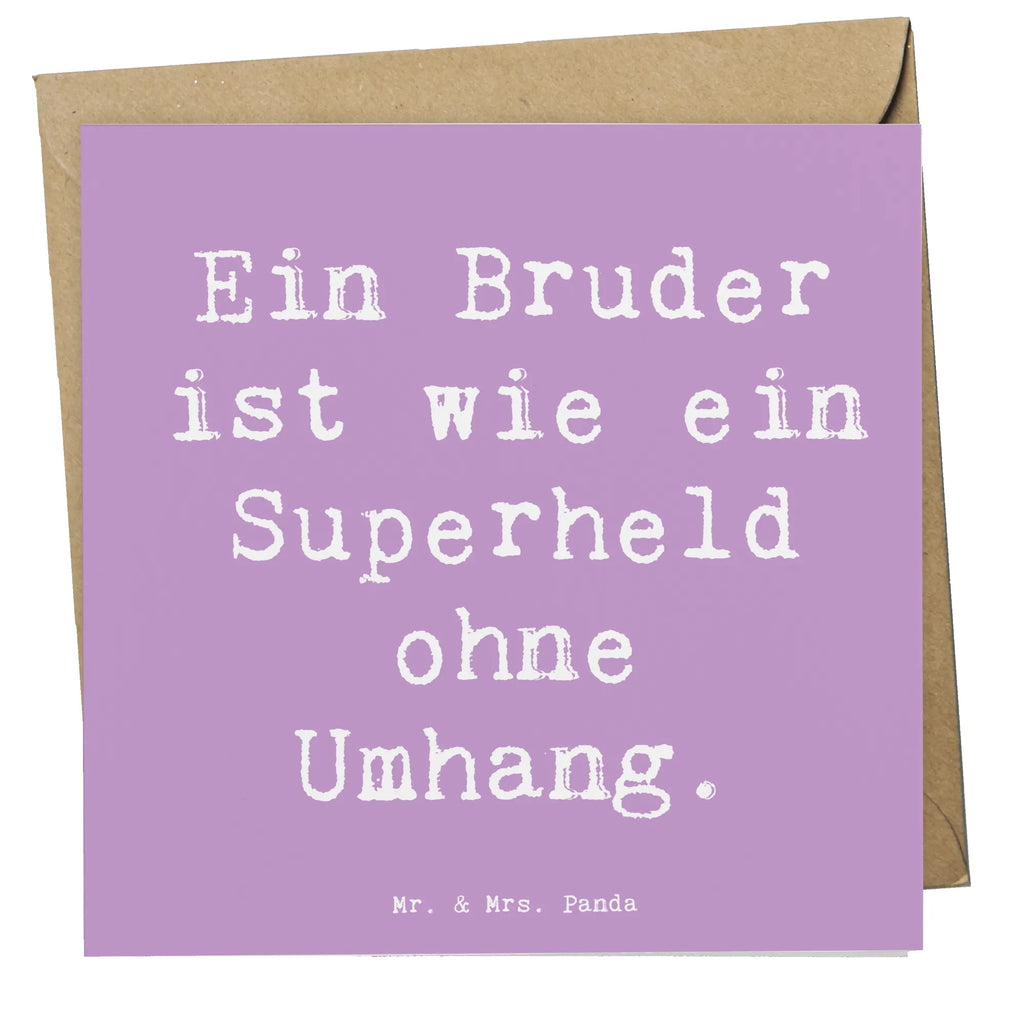 Deluxe Karte Ein Bruder ist wie ein Superheld ohne Umhang. Karte, Grußkarte, Klappkarte, Einladungskarte, Glückwunschkarte, Hochzeitskarte, Geburtstagskarte, Hochwertige Grußkarte, Hochwertige Klappkarte