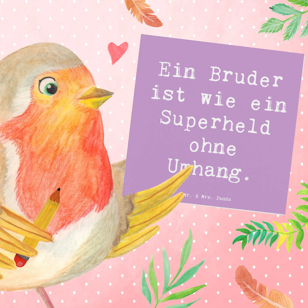 Deluxe Karte Ein Bruder ist wie ein Superheld ohne Umhang. Karte, Grußkarte, Klappkarte, Einladungskarte, Glückwunschkarte, Hochzeitskarte, Geburtstagskarte, Hochwertige Grußkarte, Hochwertige Klappkarte