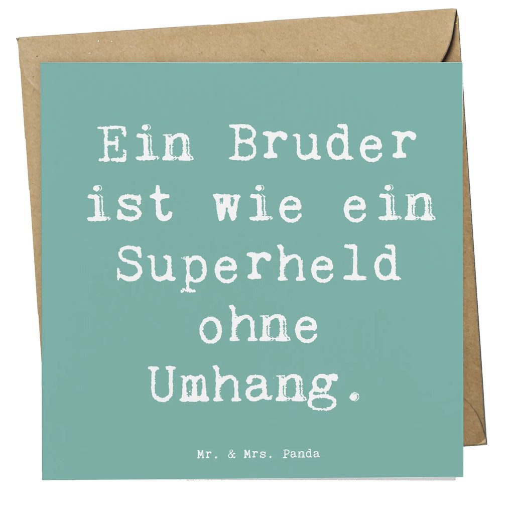 Deluxe Karte Ein Bruder ist wie ein Superheld ohne Umhang. Karte, Grußkarte, Klappkarte, Einladungskarte, Glückwunschkarte, Hochzeitskarte, Geburtstagskarte, Hochwertige Grußkarte, Hochwertige Klappkarte