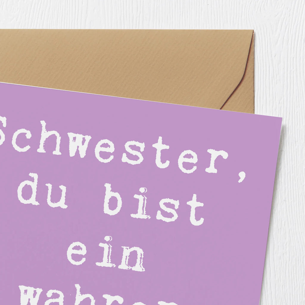 Deluxe Karte Spruch Schwester Engel Karte, Grußkarte, Klappkarte, Einladungskarte, Glückwunschkarte, Hochzeitskarte, Geburtstagskarte, Hochwertige Grußkarte, Hochwertige Klappkarte