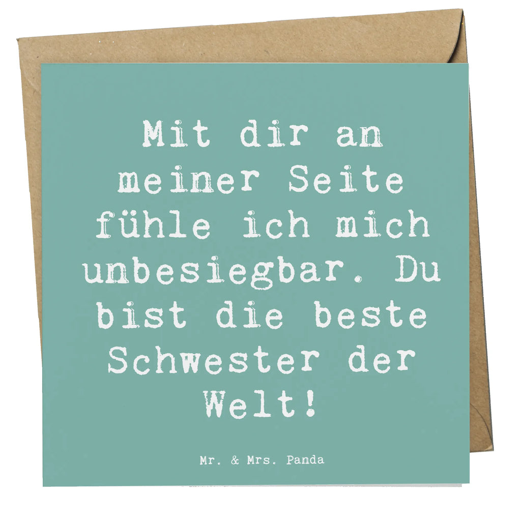 Deluxe Karte Spruch Beste Schwester Karte, Grußkarte, Klappkarte, Einladungskarte, Glückwunschkarte, Hochzeitskarte, Geburtstagskarte, Hochwertige Grußkarte, Hochwertige Klappkarte