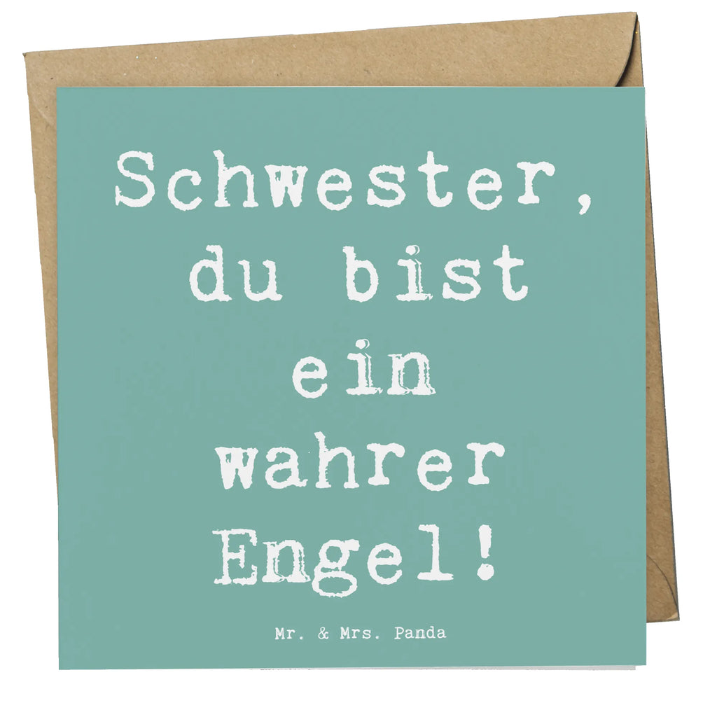 Deluxe Karte Spruch Schwester Engel Karte, Grußkarte, Klappkarte, Einladungskarte, Glückwunschkarte, Hochzeitskarte, Geburtstagskarte, Hochwertige Grußkarte, Hochwertige Klappkarte