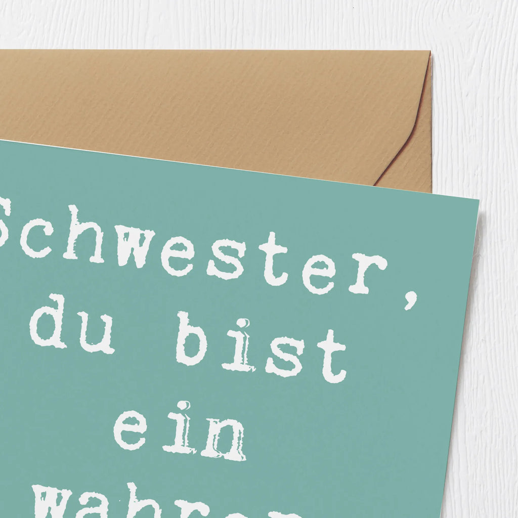 Deluxe Karte Spruch Schwester Engel Karte, Grußkarte, Klappkarte, Einladungskarte, Glückwunschkarte, Hochzeitskarte, Geburtstagskarte, Hochwertige Grußkarte, Hochwertige Klappkarte