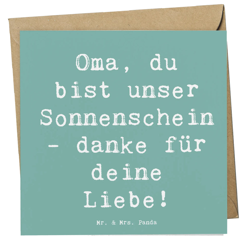 Deluxe Karte Spruch Oma Sonnenschein Karte, Grußkarte, Klappkarte, Einladungskarte, Glückwunschkarte, Hochzeitskarte, Geburtstagskarte, Hochwertige Grußkarte, Hochwertige Klappkarte