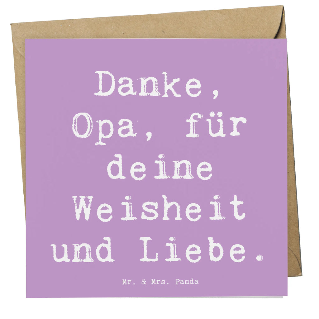 Deluxe Karte Danke, Opa, für deine Weisheit und Liebe. Karte, Grußkarte, Klappkarte, Einladungskarte, Glückwunschkarte, Hochzeitskarte, Geburtstagskarte, Hochwertige Grußkarte, Hochwertige Klappkarte