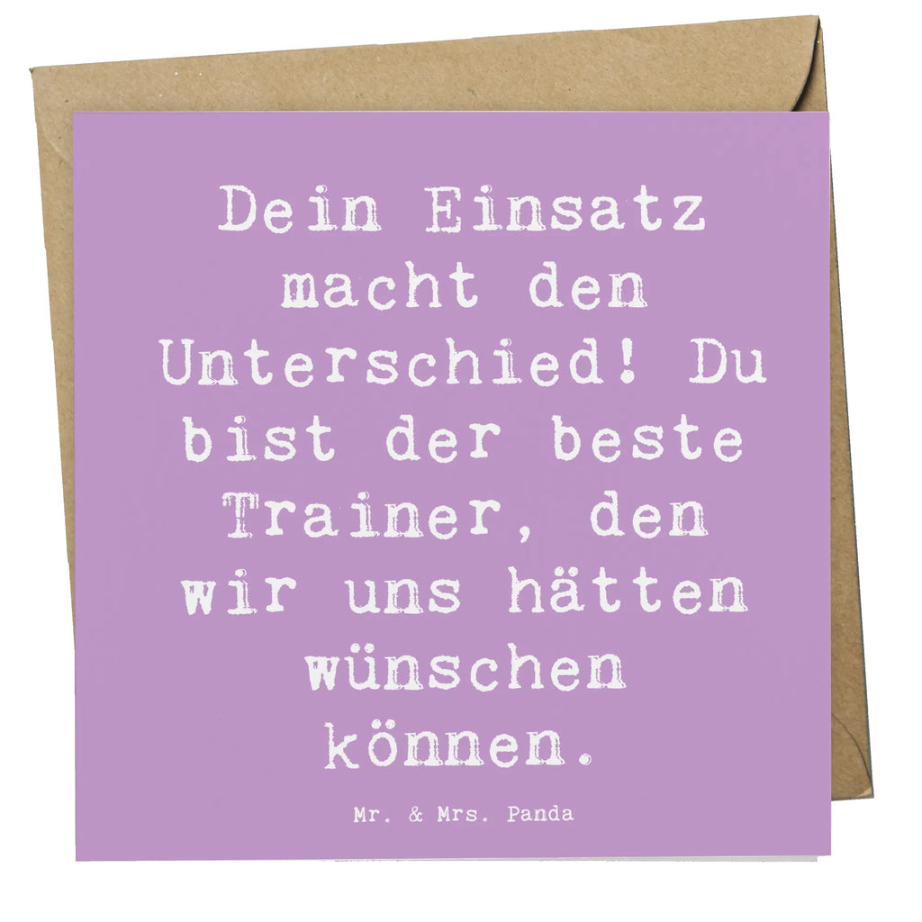 Deluxe Karte Dein Einsatz macht den Unterschied! Du bist der beste Trainer, den wir uns hätten wünschen können. Karte, Grußkarte, Klappkarte, Einladungskarte, Glückwunschkarte, Hochzeitskarte, Geburtstagskarte, Hochwertige Grußkarte, Hochwertige Klappkarte