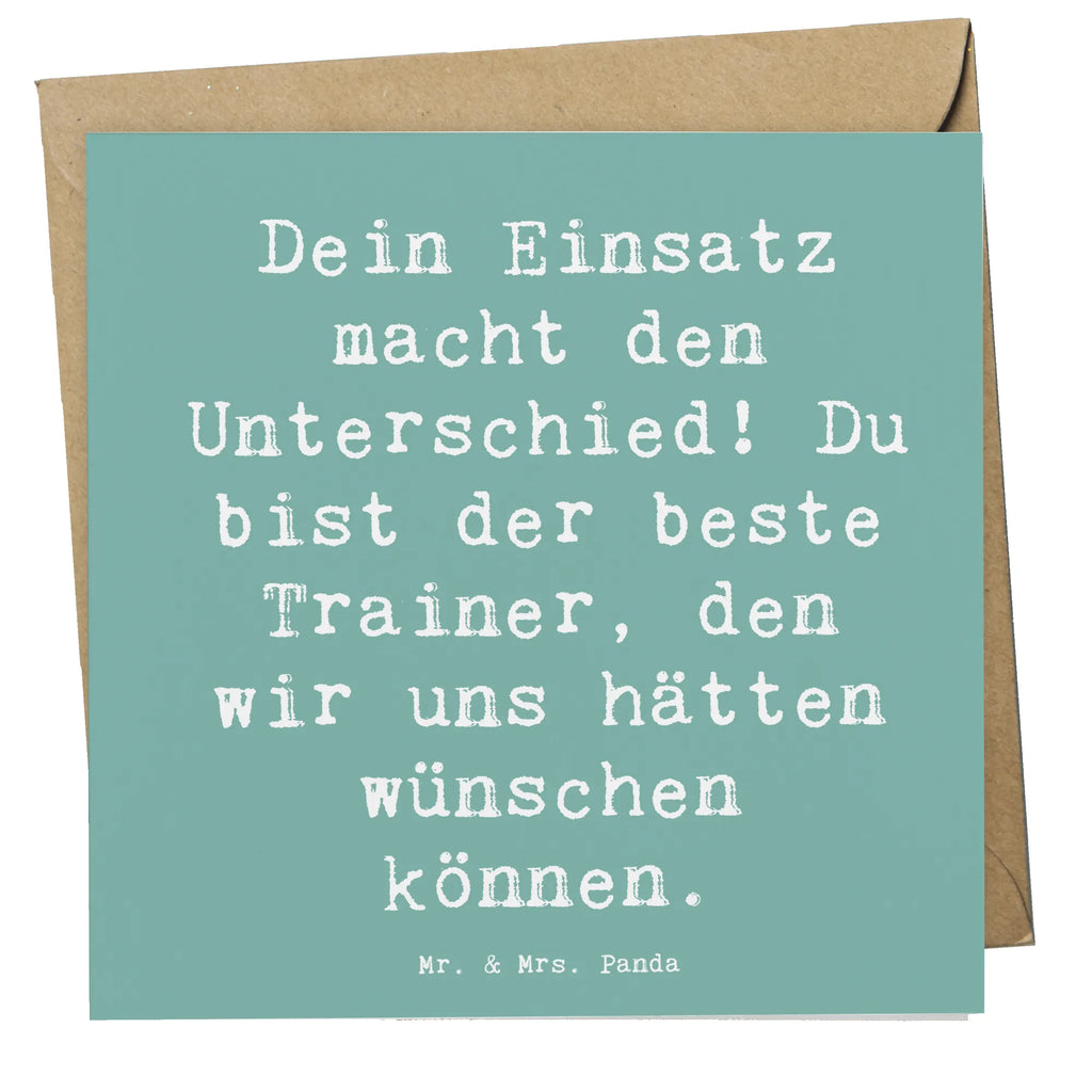 Deluxe Karte Dein Einsatz macht den Unterschied! Du bist der beste Trainer, den wir uns hätten wünschen können. Karte, Grußkarte, Klappkarte, Einladungskarte, Glückwunschkarte, Hochzeitskarte, Geburtstagskarte, Hochwertige Grußkarte, Hochwertige Klappkarte