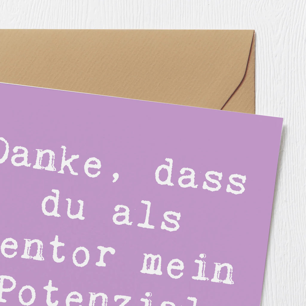 Deluxe Karte Spruch Mentor Potenzial Karte, Grußkarte, Klappkarte, Einladungskarte, Glückwunschkarte, Hochzeitskarte, Geburtstagskarte, Hochwertige Grußkarte, Hochwertige Klappkarte