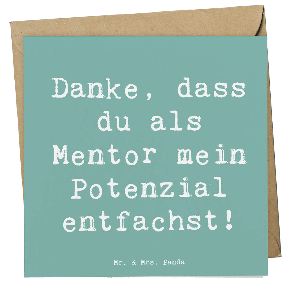 Deluxe Karte Spruch Mentor Potenzial Karte, Grußkarte, Klappkarte, Einladungskarte, Glückwunschkarte, Hochzeitskarte, Geburtstagskarte, Hochwertige Grußkarte, Hochwertige Klappkarte