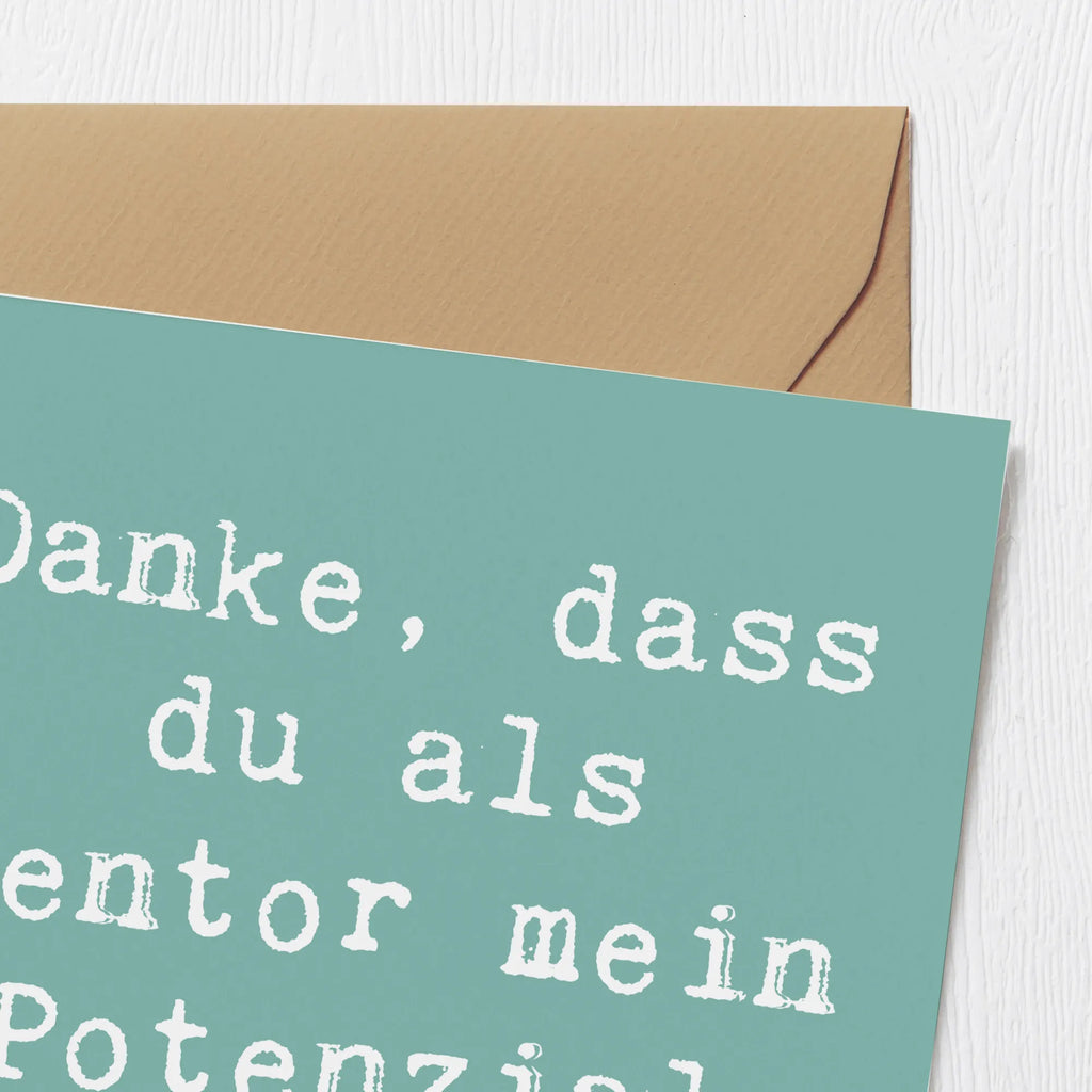 Deluxe Karte Spruch Mentor Potenzial Karte, Grußkarte, Klappkarte, Einladungskarte, Glückwunschkarte, Hochzeitskarte, Geburtstagskarte, Hochwertige Grußkarte, Hochwertige Klappkarte