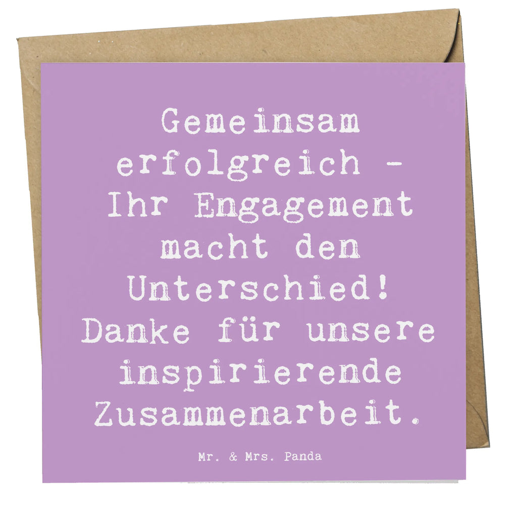 Deluxe Karte Gemeinsam erfolgreich - Ihr Engagement macht den Unterschied! Danke für unsere inspirierende Zusammenarbeit. Karte, Grußkarte, Klappkarte, Einladungskarte, Glückwunschkarte, Hochzeitskarte, Geburtstagskarte, Hochwertige Grußkarte, Hochwertige Klappkarte