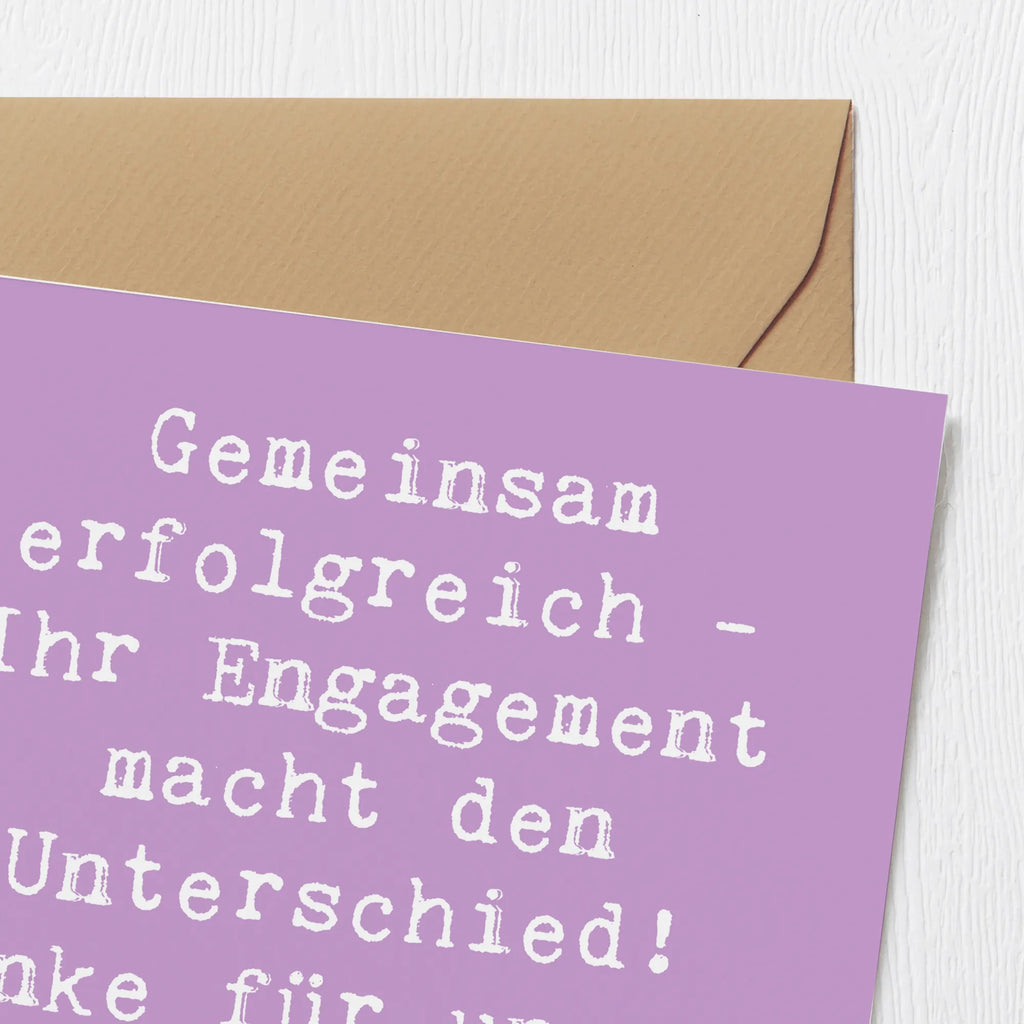 Deluxe Karte Gemeinsam erfolgreich - Ihr Engagement macht den Unterschied! Danke für unsere inspirierende Zusammenarbeit. Karte, Grußkarte, Klappkarte, Einladungskarte, Glückwunschkarte, Hochzeitskarte, Geburtstagskarte, Hochwertige Grußkarte, Hochwertige Klappkarte