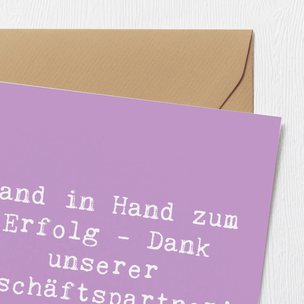 Deluxe Karte Spruch Erfolg Geschäftspartner Karte, Grußkarte, Klappkarte, Einladungskarte, Glückwunschkarte, Hochzeitskarte, Geburtstagskarte, Hochwertige Grußkarte, Hochwertige Klappkarte