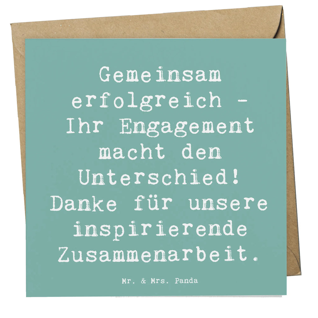 Deluxe Karte Gemeinsam erfolgreich - Ihr Engagement macht den Unterschied! Danke für unsere inspirierende Zusammenarbeit. Karte, Grußkarte, Klappkarte, Einladungskarte, Glückwunschkarte, Hochzeitskarte, Geburtstagskarte, Hochwertige Grußkarte, Hochwertige Klappkarte