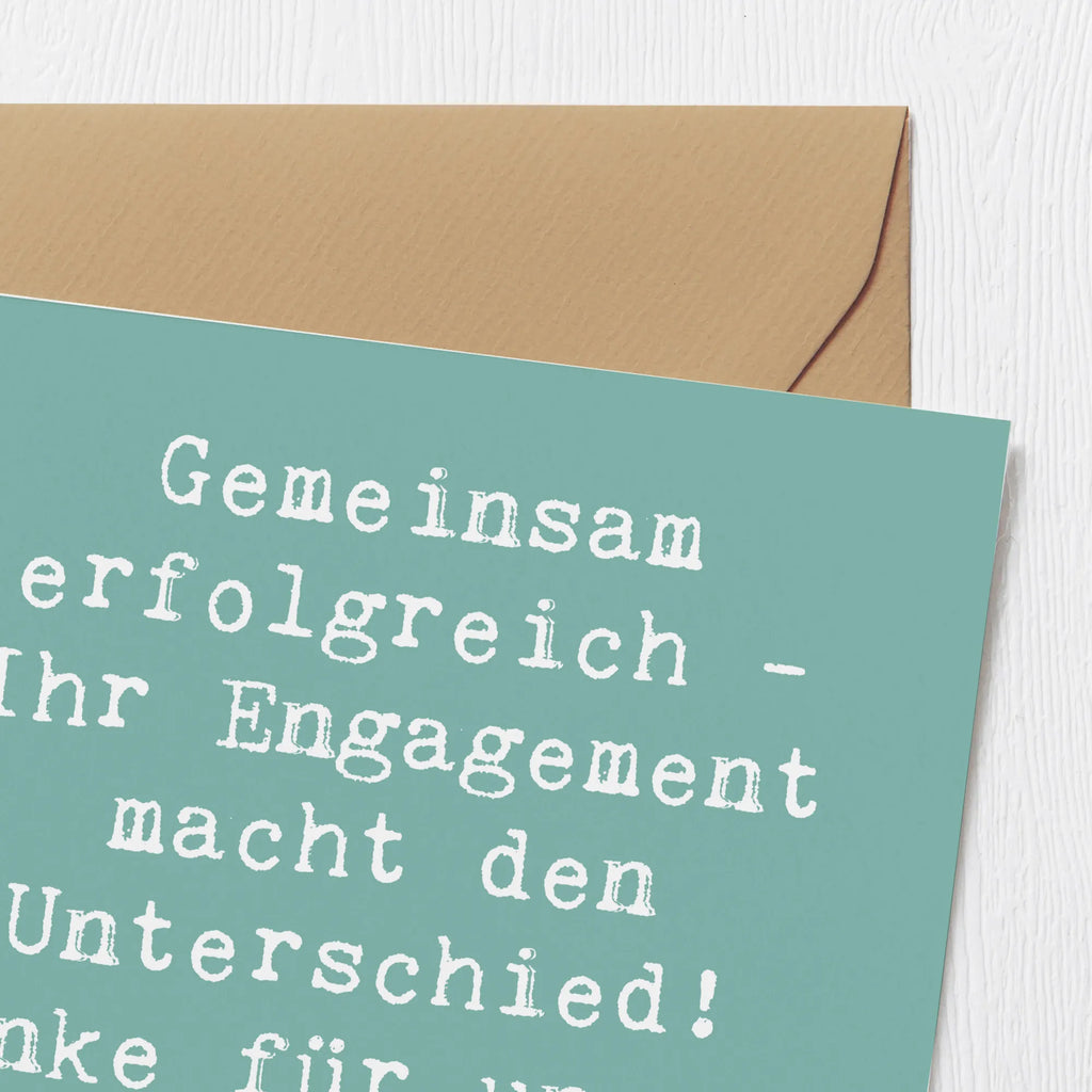 Deluxe Karte Gemeinsam erfolgreich - Ihr Engagement macht den Unterschied! Danke für unsere inspirierende Zusammenarbeit. Karte, Grußkarte, Klappkarte, Einladungskarte, Glückwunschkarte, Hochzeitskarte, Geburtstagskarte, Hochwertige Grußkarte, Hochwertige Klappkarte