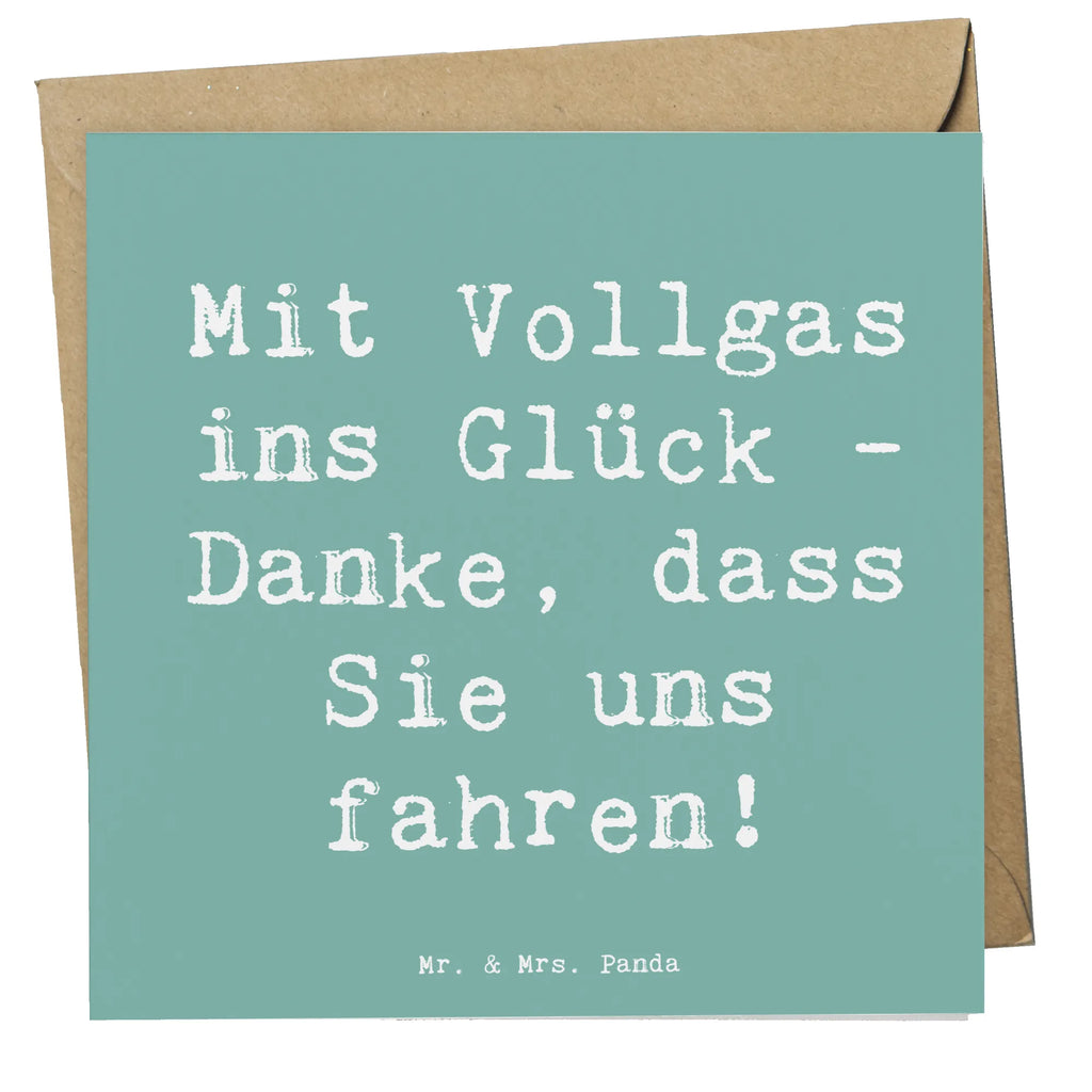 Deluxe Karte Spruch Chauffeur Glück Karte, Grußkarte, Klappkarte, Einladungskarte, Glückwunschkarte, Hochzeitskarte, Geburtstagskarte, Hochwertige Grußkarte, Hochwertige Klappkarte