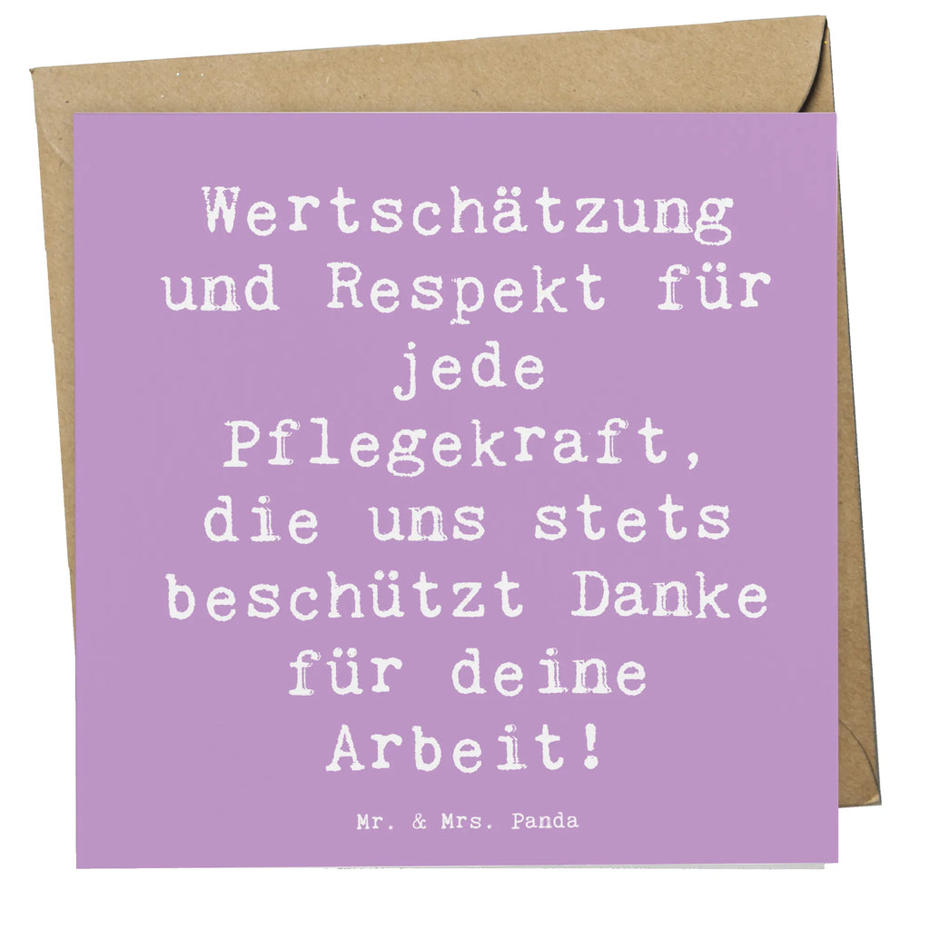 Deluxe Karte Spruch Pflegekraft Wertschätzung Karte, Grußkarte, Klappkarte, Einladungskarte, Glückwunschkarte, Hochzeitskarte, Geburtstagskarte, Hochwertige Grußkarte, Hochwertige Klappkarte