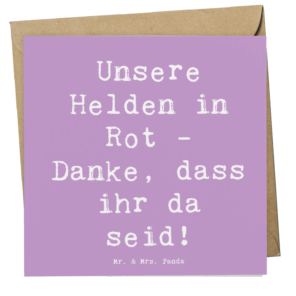 Deluxe Karte Unsere Helden in Rot - Danke, dass ihr da seid! Karte, Grußkarte, Klappkarte, Einladungskarte, Glückwunschkarte, Hochzeitskarte, Geburtstagskarte, Hochwertige Grußkarte, Hochwertige Klappkarte