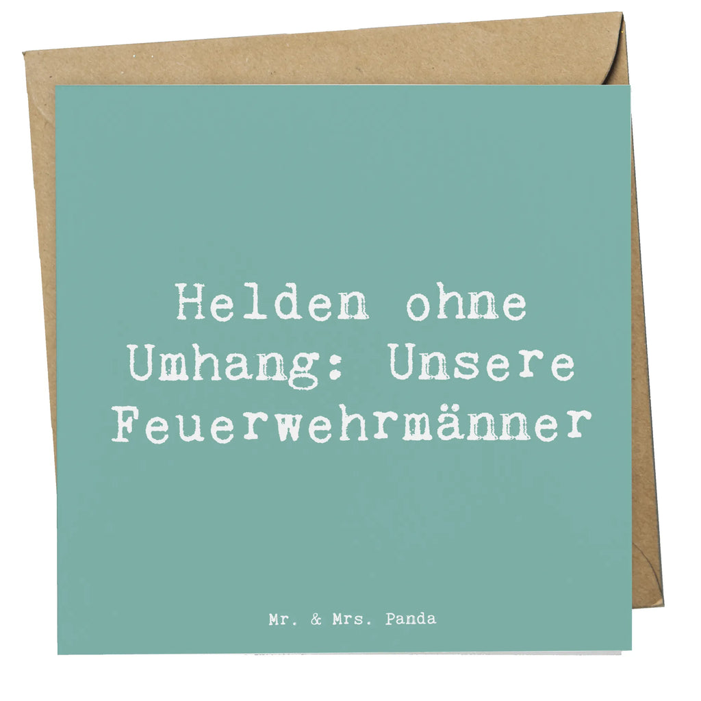 Deluxe Karte Helden ohne Umhang: Unsere Feuerwehrmänner Karte, Grußkarte, Klappkarte, Einladungskarte, Glückwunschkarte, Hochzeitskarte, Geburtstagskarte, Hochwertige Grußkarte, Hochwertige Klappkarte