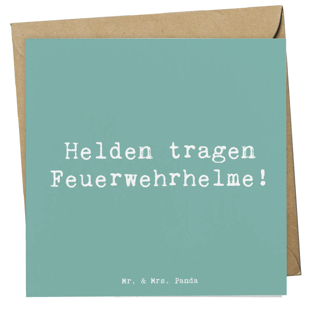 Deluxe Karte Helden tragen Feuerwehrhelme! Karte, Grußkarte, Klappkarte, Einladungskarte, Glückwunschkarte, Hochzeitskarte, Geburtstagskarte, Hochwertige Grußkarte, Hochwertige Klappkarte