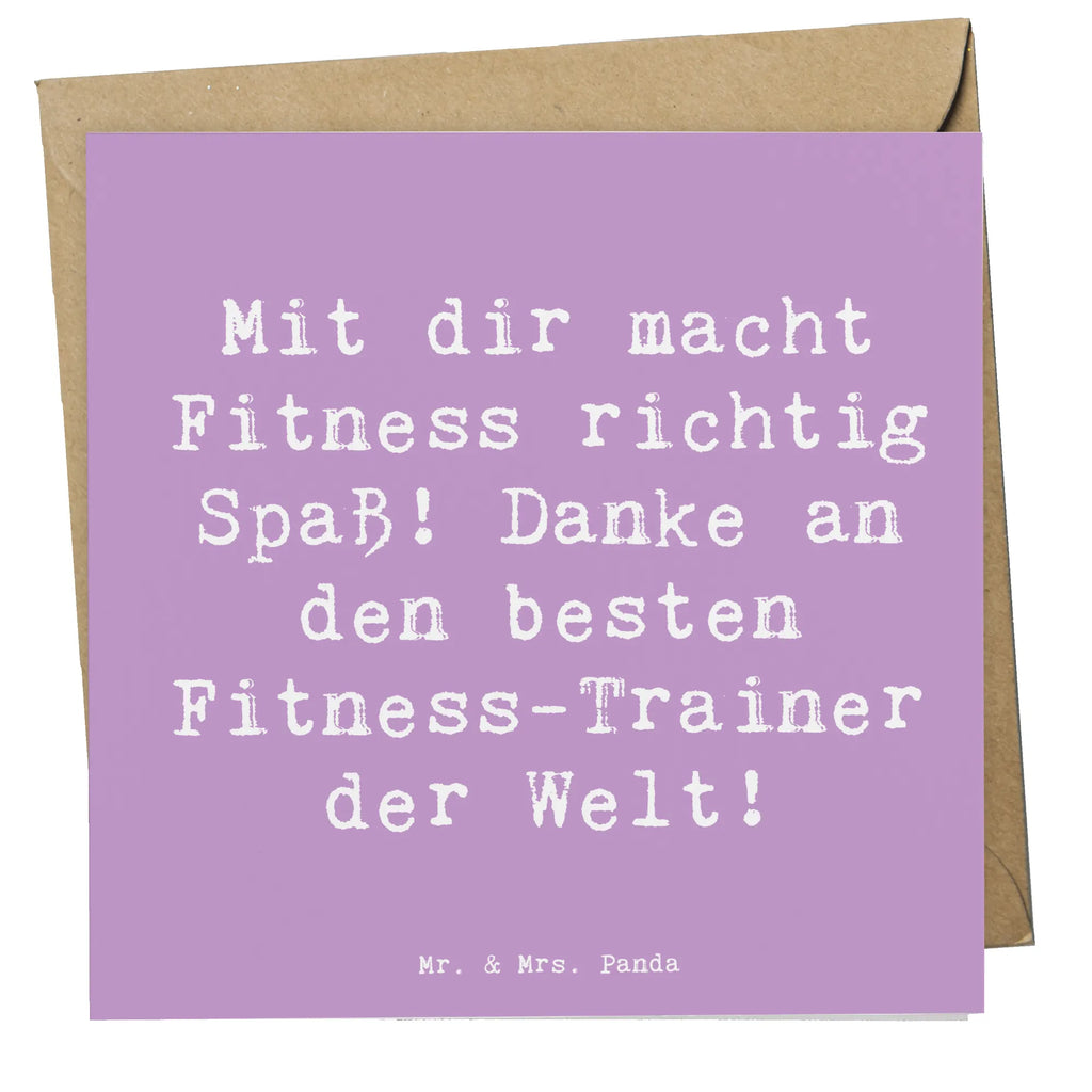 Deluxe Karte Mit dir macht Fitness richtig Spaß! Danke an den besten Fitness-Trainer der Welt! Karte, Grußkarte, Klappkarte, Einladungskarte, Glückwunschkarte, Hochzeitskarte, Geburtstagskarte, Hochwertige Grußkarte, Hochwertige Klappkarte