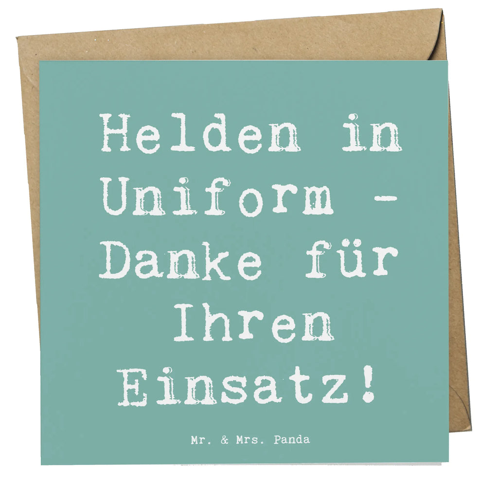 Deluxe Karte Helden in Uniform - Danke für Ihren Einsatz! Karte, Grußkarte, Klappkarte, Einladungskarte, Glückwunschkarte, Hochzeitskarte, Geburtstagskarte, Hochwertige Grußkarte, Hochwertige Klappkarte