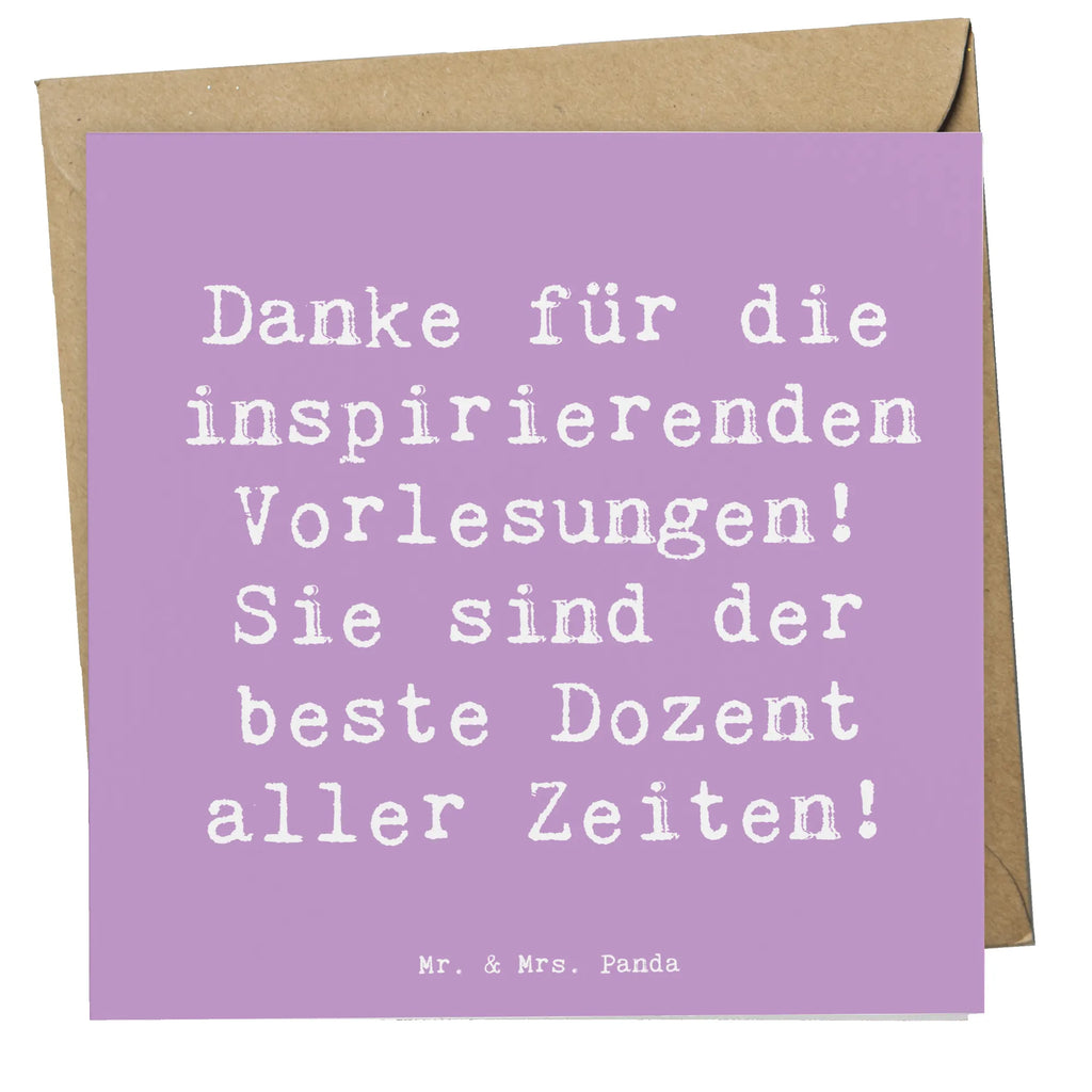 Deluxe Karte Spruch Bester Dozent Karte, Grußkarte, Klappkarte, Einladungskarte, Glückwunschkarte, Hochzeitskarte, Geburtstagskarte, Hochwertige Grußkarte, Hochwertige Klappkarte