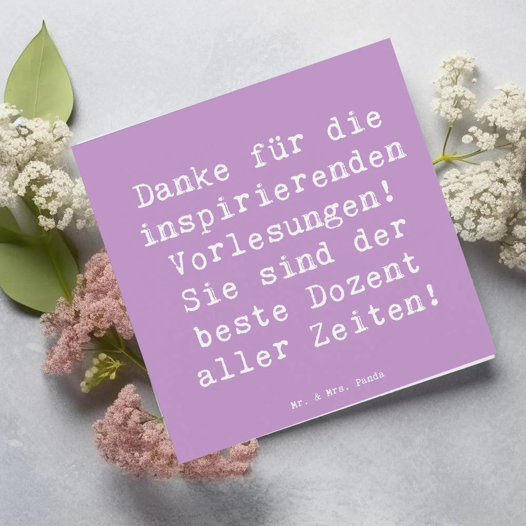 Deluxe Karte Spruch Bester Dozent Karte, Grußkarte, Klappkarte, Einladungskarte, Glückwunschkarte, Hochzeitskarte, Geburtstagskarte, Hochwertige Grußkarte, Hochwertige Klappkarte