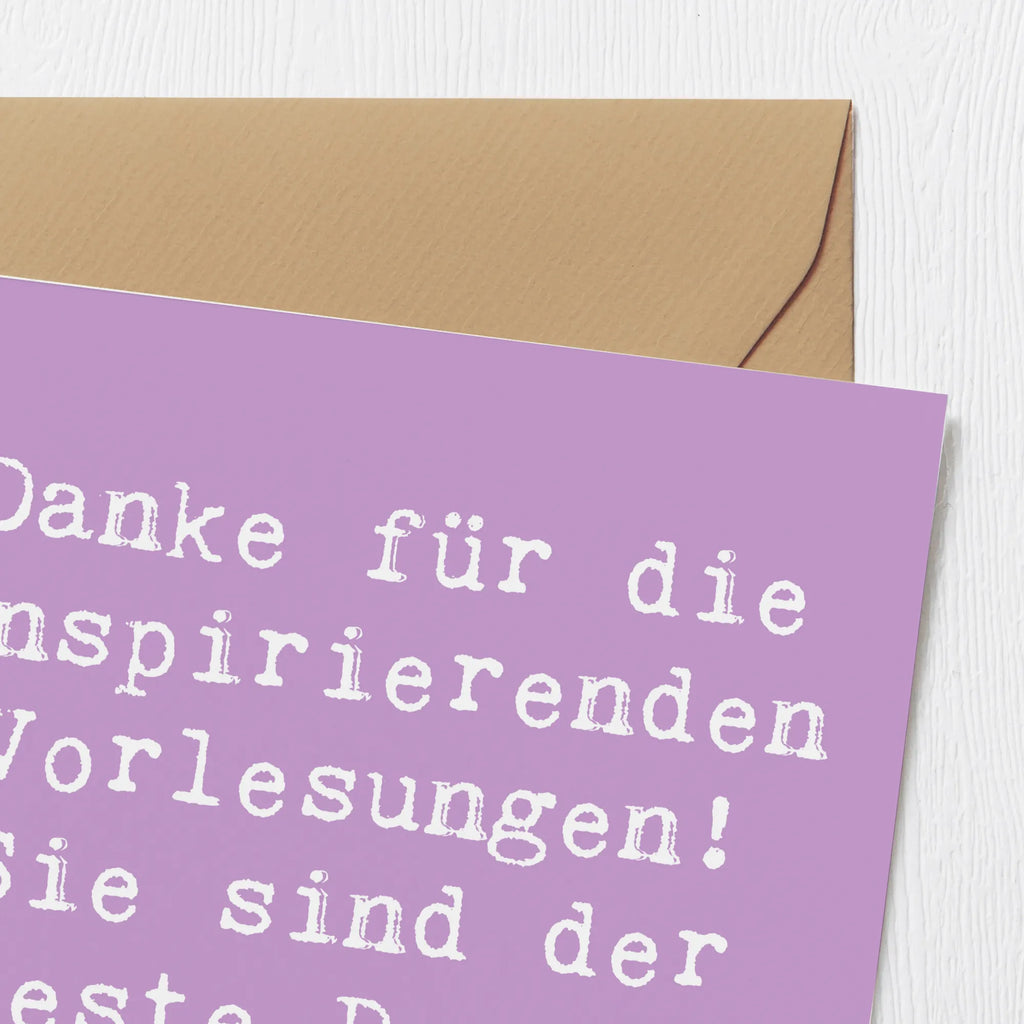 Deluxe Karte Spruch Bester Dozent Karte, Grußkarte, Klappkarte, Einladungskarte, Glückwunschkarte, Hochzeitskarte, Geburtstagskarte, Hochwertige Grußkarte, Hochwertige Klappkarte