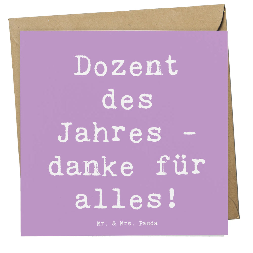 Deluxe Karte Dozent des Jahres - danke für alles! Karte, Grußkarte, Klappkarte, Einladungskarte, Glückwunschkarte, Hochzeitskarte, Geburtstagskarte, Hochwertige Grußkarte, Hochwertige Klappkarte