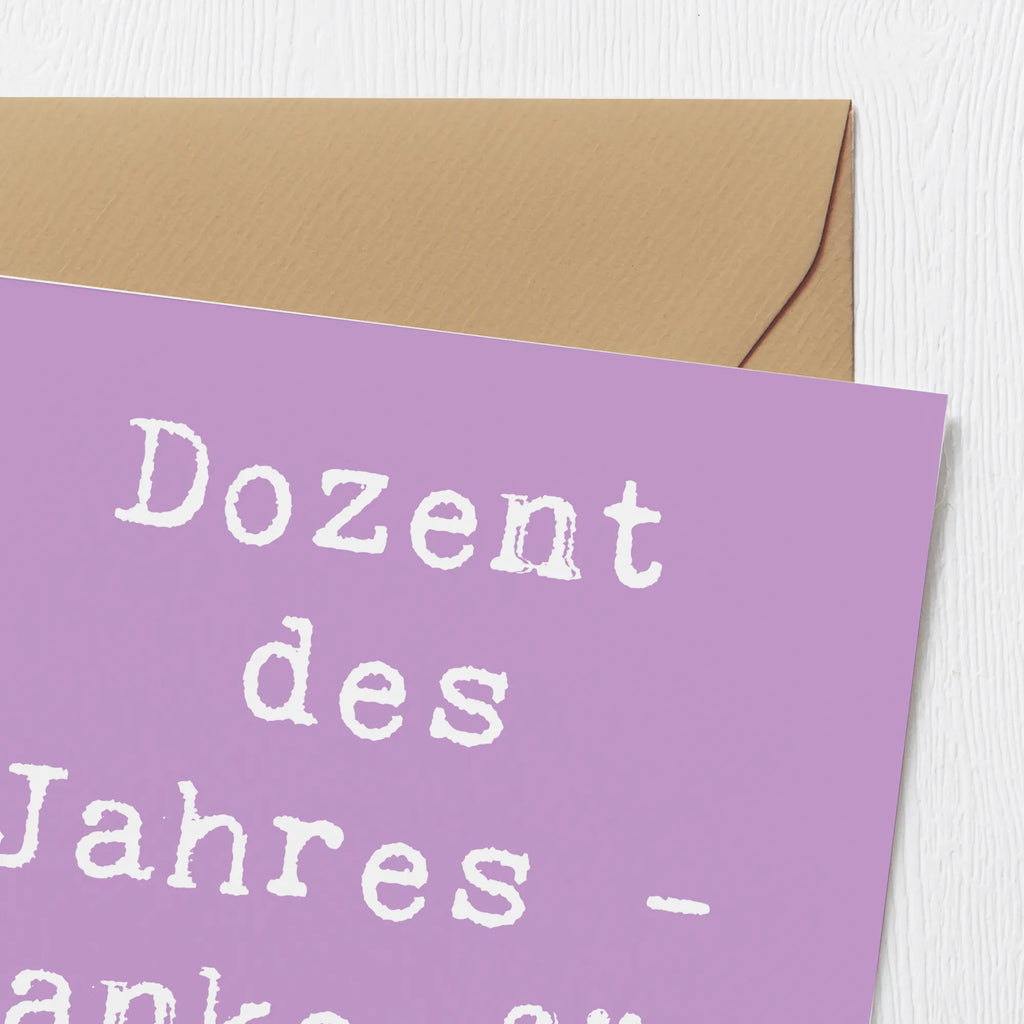 Deluxe Karte Dozent des Jahres - danke für alles! Karte, Grußkarte, Klappkarte, Einladungskarte, Glückwunschkarte, Hochzeitskarte, Geburtstagskarte, Hochwertige Grußkarte, Hochwertige Klappkarte