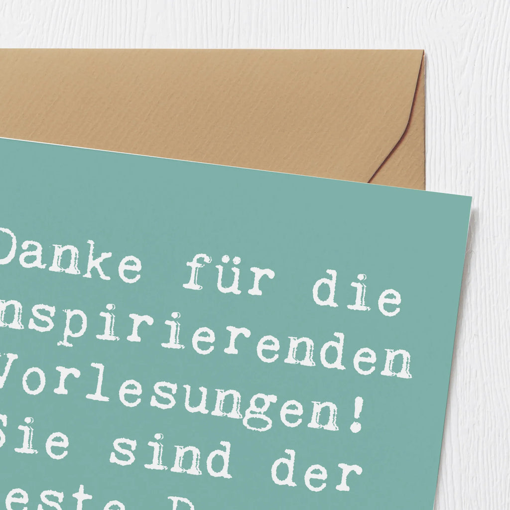 Deluxe Karte Spruch Bester Dozent Karte, Grußkarte, Klappkarte, Einladungskarte, Glückwunschkarte, Hochzeitskarte, Geburtstagskarte, Hochwertige Grußkarte, Hochwertige Klappkarte